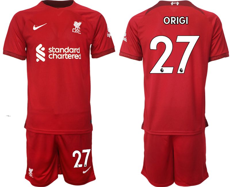Men 2022-2023 Club Liverpool home red 27 Soccer Jersey